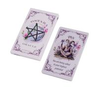 Jeu de cartes Oracle pour débutants, jeu d'exploration spirituelle de 12 x 7 cm, de guidage inspirant, design compact et facile à transporter pour la maison, les voyages, les adolescents et les