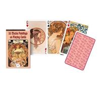 Jeu de cartes - PIATNIK - Mucha - 52 cartes + 2 jokers - 8.9 x 5.8 cm
