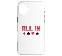 Jeu de Cartes Poker All in Coque pour iPhone 16 Plus