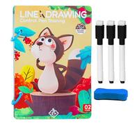 Jeu de Cartes pour contrôle du Crayon - Feuilles éducatives précoces pour Calligraphie enfantine - Livre interactif pour Apprendre à écrire Amusant et développer des compétences pour et Filles