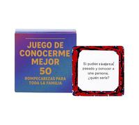 Jeu de cartes pour conversations familiales Édition espagnole - Jeu de cartes avec questions interactives de 50 pièces | Jeu de voyage de fête en papier pour réunion d'amis, voyages en route, vacances