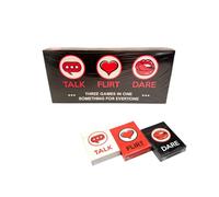 Jeu de cartes pour couples pour rendez-vous amoureux - Cartes de conversation amusantes, coquines et ludiques | 3 types de cartes : parler, flirter et oser défis pour les couples et les partenaires