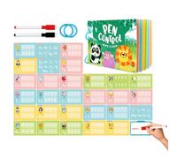 Jeu de Cartes pour l'Entraînement au Contrôle du Stylo,Jouet d'Éducation Précoce Effaçable,Fiches d'apprentissage De L'écriture pour avec Maîtrise du Stylo | pour Garçons de 2 à 6 Ans d'Âge