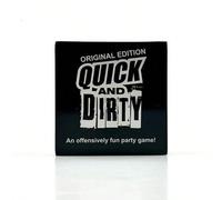 Jeu de cartes Quick & Dirty Party - Amusement interactif hilarant avec règles de boisson | Parfait pour les réunions de famille, Halloween, Noël & les fêtes offensantes | Édition originale, accessoire