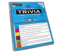 Jeu de cartes quiz trivia (édition enfants - allemand) | 648 cartes de questions uniques issues de 6 catégories dans une boîte de voyage | Jeu de fête amusant pour enfants, amis et familles