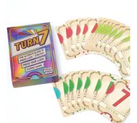 JEU DE CARTES RAPIDE TURN 7, Convient pour les réunions de famille - Jeu de plateau excitant mêlant chance et stratégie - Plaisir captivant de prise de risque et de récompense pour les fêtes - Design