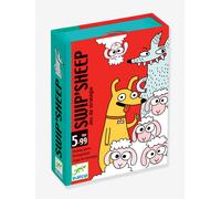 DJECO Swip' Sheep Jeux de Cartes, dès 5 ans - Protégez les Moutons ! Jeu de Stratégie pour Petits et Grands - Soirée en Famille - Illustrations Amusantes - 32 Cartes - 3 à 5 Joueurs / 10 min