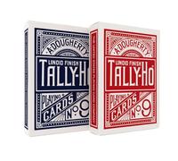 US Playing Card – Jeu de cartes TALLY HO N°9 – 56 plastifiées – format poker – 2 index standards