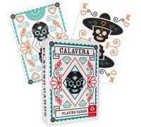 Jeu de cartes toilées plastifiées Cavalera Grimaud format poker 4 index standards