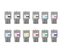 Jeu de Cartouches d'encre compatibles PFI 206, Compatible avec IPF6400 IPF6400S IPF6450 IPF6400SE, 300ml, 12 Couleurs(1pc Cyan)