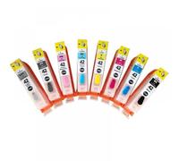 Jeu de Cartouches d'encre Rechargeables Compatible avec la série CLI-42, Compatible avec Pro100 Pro-100, Comprend 8 pièces avec Puce de réinitialisation Automatique