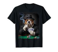 Jeu de Casino Cool Chien en Costume Animal de Poker Amusant T-Shirt