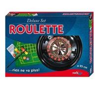 Jeu de casino : roulette 25cm - coffret deluxe complet (boule, jetons, tapis de roulette....) G