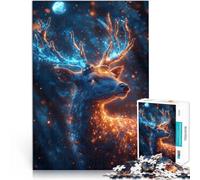 Jeu de Casse-tête Cerf d'âme Fantastique Puzzle 1000 pièces pour Adultes 38x52cm Décoration Murale, Cadeaux Uniques pour Anniversaire et Noël pour Les 14 Ans et Plus