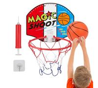 Jeu de cerceau de basket-ball | Anneau intérieur, plateau de panier facile à configurer avec balle et pompe, matériau durable PP ABS, design compact à suspendre, jeu amusant pour les tout-petits, jeu