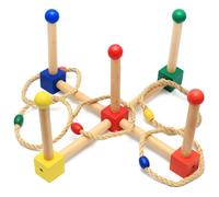 Jeu De Cercle À Lancer Amusant Pour Bébé, Bloc En Bois, Jouet D'apprentissage, Enseignement De La Coordination ¿Il-Main, Couleur, Assemblage Du Bois, #20