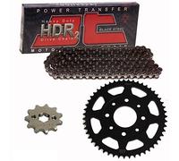 Jeu de chaînes adapté pour Daelim VJ 125 Roadwin 04-07 chaîne JT 428 HDR 130 ouvert 14/42