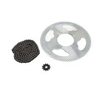 Jeu de Chaînes de Pignon 8D 11T, Pignon D'engrenage 25H 80T, Pignon de Roue à Chaîne 25H 146, Chaîne D'entraînement à Maillons pour Bricolage Moto ATV Vélo