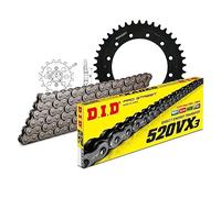 Jeu de chaînes DID en acier 520VX3/104 avec serrure à clip pour Honda XL R RD LC 600 cc années de construction 1983-1987