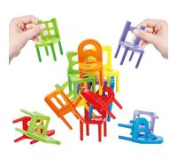 Jeu De Chaises À Empiler - 8.66x3.94x3.94in | Jouet Équilibre Famille | Set Interactif Coloré Amusant pour Adultes Soirée Développement Compétences Garçons Filles Divertissement Intérieur Dut