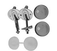 Jeu de charnières Duravit 0061631000 pour siège WC avec/sans mécanisme de fermeture amortie, acier inoxydable