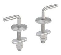 jeu de charnières Geberit 598051000 fixation par le bas, acier inoxydable, pour siège WC