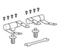 jeu de charnières Geberit 598182000 avec mécanisme de fermeture amortie, pour siège WC