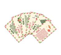 Jeu de chasse au trésor de Noël, cartes d'indices de chasse au trésor de Noël, jeux de Noël pour la famille, activités de jeu de chasse au trésor, fournitures de jeux de fête de Noël pour l'intérieur