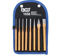 Jeu de Chasse-Goupilles 150 mm - 8 pcs avec Burins et Pointeaux - Précision et Robustesse, Acier - D-Work