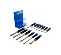 jeu de chasse-goupilles, pointeaux, burins avec poignee de protection -