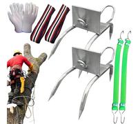 Jeu de Chaussures à Griffes pour Chat d'arbre,Crampons d'escalade d'arbre Équipement Extérieur | Accessoires Activités Extérieures Sangle Adjustable Cueillette Chasse Bûcheronnage