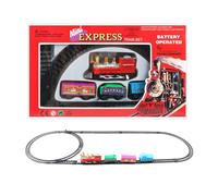 Jeu de chemins de train de Noël, ensemble de construction de jouets de train rétro électriques - Décorations éducatives pour fête de Noël, modèle de train pour Pâques, compliment