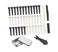 Jeu de chevilles de chevalet de guitare acoustique avec selles et outil d'extraction en métal pour remplacement et entretien faciles des cordes