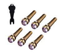 Jeu de chevilles de guitare, 6 pièces, broches de pont de guitare, broches de cordes pour améliorer la stabilité du son, adaptées guitares Standard, broches métalliques