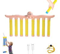 Jeu de Chute de bâtons, Jeu d'attraper des bâtons Qui Tombent avec 3 Vitesses réglables, Jouet d'entraînement de Coordination œil-Main et de réaction pour Enfants et Adultes D-8 Pieces