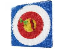 Jeu de Cibles à Lancer, Cible de Lancer de Hache Avec Accessoires, Avec 2 Axes, 2 FléChettes à 5 éToiles, 2 FléChettes, Pour en Plein Air, Parent-Enfant Familial, Soulagement Bluesquare-B