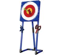 Jeu de Cibles à Lancer, Cible de Lancer de Hache Avec Accessoires, Avec 2 Axes, 2 FléChettes à 5 éToiles, 2 FléChettes, Pour en Plein Air, Parent-Enfant Familial, Soulagement Bluesquare-A