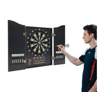 Jeu de cibles de fléchettes électroniques, cibles de fléchettes professionnelles électroniques avec 4 indicateurs LED, armoire à fléchettes - Liste décorative des 27 jeux avec 12 flèches et 88 têtes