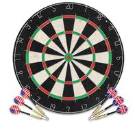 Jeu de cibles professionnel en sisal avec 6 fléchettes