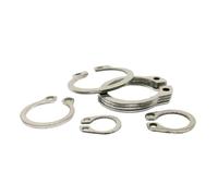 Jeu de circlips, clips en C, 10/25/50 pièces M3 à M40, acier inoxydable 304 noir, manganèse 65 mn, rondelle de retenue d'arbre, roulement, circlip externe de type C(Stainless Steel,M14 25pcs)