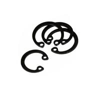 Jeu de circlips, clips en C, 10/25/50 pièces M8 à M30, acier inoxydable 304, trou de roulement en acier noir, type C, circlip interne, clip de retenue, anneau élastique(Black 65mn Steel,M16 25pcs)