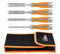 Jeu de ciseaux 6, 12, 18, 24 mm, manche bi-matière, en coffret - NEO TOOLS - 37-900