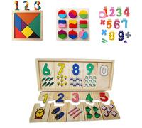 Jeu De Classement De Connaissance Mathématiques Pour Enfants, Jouet D'évaluation Cognitive Anticipée Montessori Avec Une Boîte En Bois Idéal À Offrir En Cadeau Pour Filles Ou Garçons