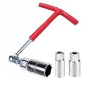 Jeu de clés à bougie d'allumage universelles 16 et 21 mm, avec poignée en T, pour voiture et moto