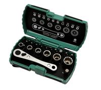 Jeu de clés à cliquet 1/4" 18 pièces en acier au chrome vanadium avec PH1 PH2 pour T20 pour embouts T25, pour réparation maison et voiture