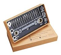 Jeu de clés à cliquet 14-19 mm, Douille à tête Flexible et 16 Embouts de Tournevis, Outil de réparation Automobile 23 pièces