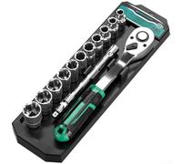 Jeu de clés à cliquet en acier au chrome vanadium 72 dents optimisées pour des changements de direction rapides, engagement fiable sous charge, vert (B)