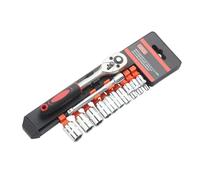 Jeu de clés à cliquet ergonomiques avec têtes d'entraînement 3/8" et 1/4" pour une utilisation facile dans plusieurs scénarios