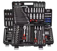 Jeu de Clés à Cliquet Kit D'outils De Réparation Automobile Clé Hexagonale Clé À Douille Étui Rigide Ensemble De Rangement Outil Et Étui À Cliquet