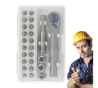 Jeu de clés à cliquet, kit d'outils de réparation haute résistance avec aimant intégré, jeu de forets pour tournevis liquet, pour assemblage de composants de